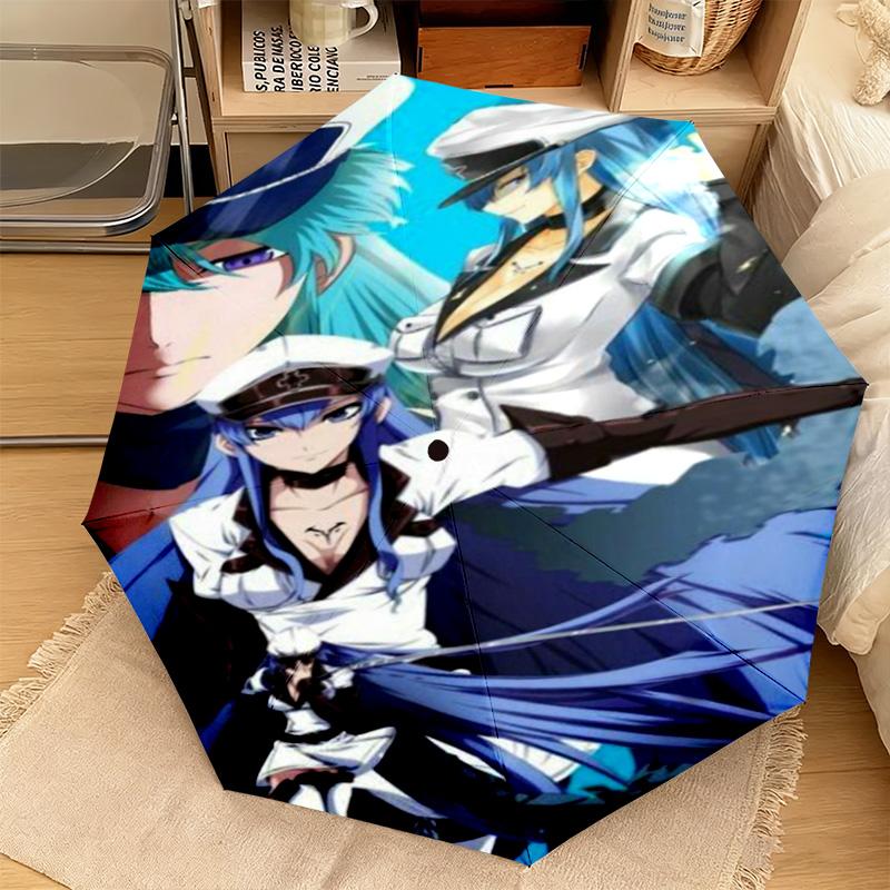 1 Stück Akame Ga Kill Schwert Automatischer Regenschirm - Geeignet für Reisen Outdoor Tragbarer Regenschirm Geburtstagsgeschenk Tägliche Notwendigkeiten