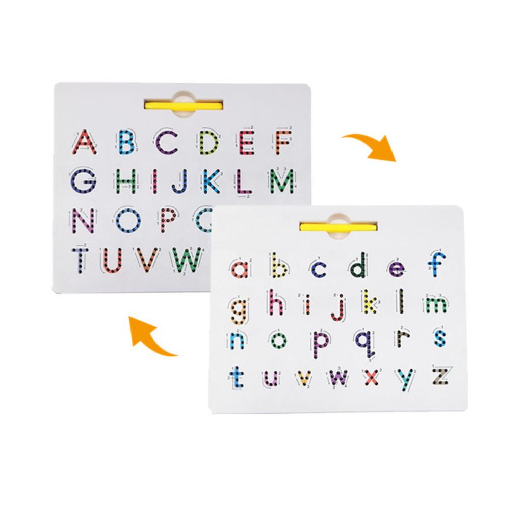 Colorful Children's Toys With Both Upper And Lower Case Letters Double-sided Magnetic Drawing Board