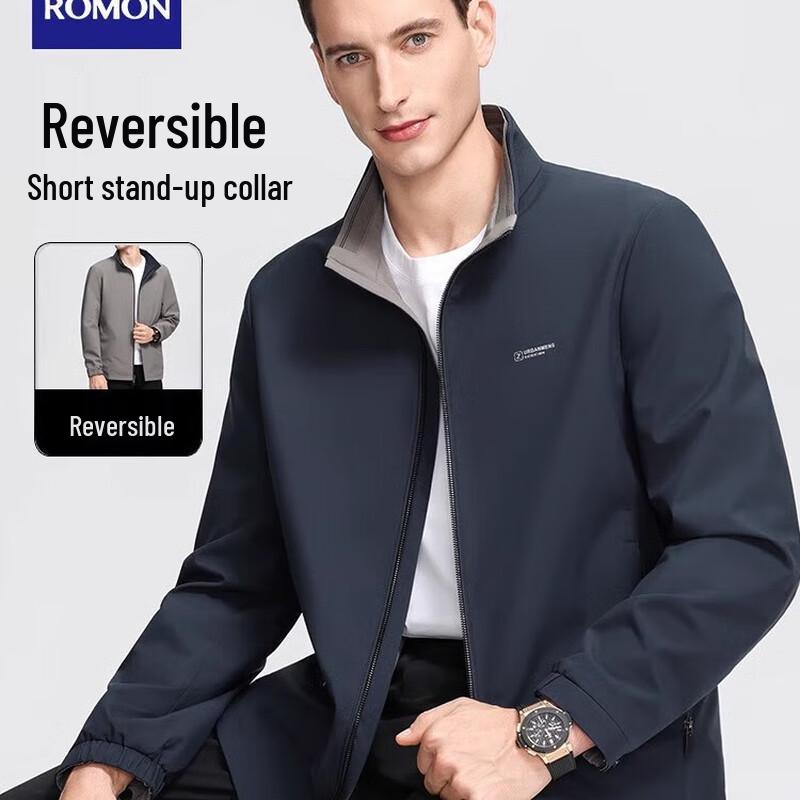 

Romone Men s Lightweight Stand-Up Collar Jacket 2XL