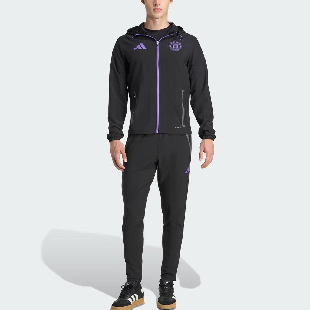Adidas Aeroready Manchester United Tiro 25 Competition Vis Tech Cestovní Odvod vlhkosti Slim Fit Bunda na zip s dlouhým rukávem Pánské bundy JV5351