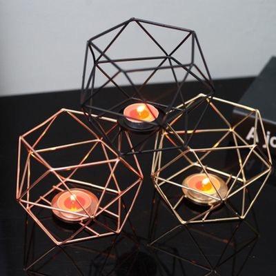 Nordic Stil Geometrische Eisen Leuchter Kerzenhalter Home Wand Romantische Langlebig Leuchter Weddi