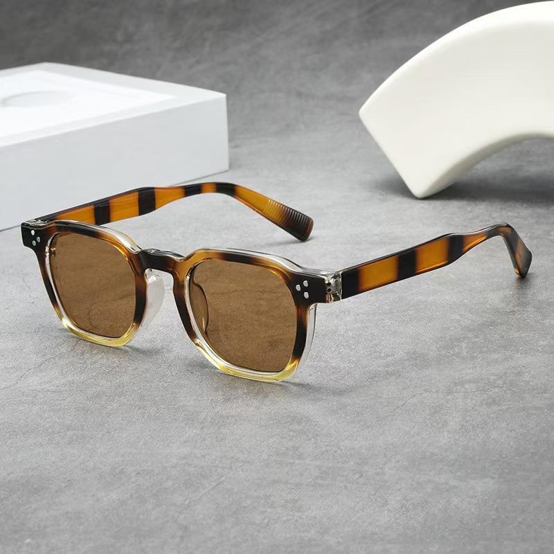 Retro Square Black Lens Sunglasses Women Luxury Brand Designer Glasses Fashion Rectangle Men Outdoor Eyewear Uv400 Glasses