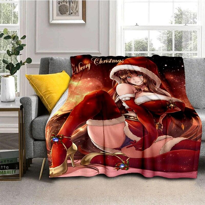 Weihnachten Sexy Schönheit Geschenk Weiche Plüsch Sofa Bett Werfen Cartoon Picknick Decken Moderne Flanell Decke Abdeckung Bettdecke Geschenk