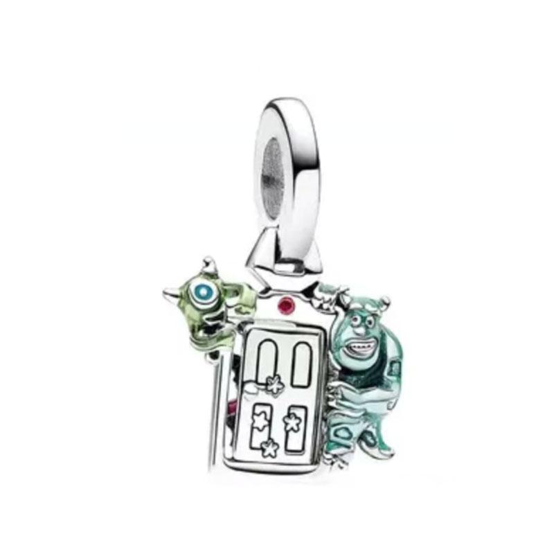 European 925 Silver Charm Pendant for Boys, Girls, Ducks, Planes, Mice Suitable for Original Bracelets DIY Jewelry Accessories
