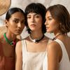 Two-Tone Braided Rope Necklace Adjustable Knotted Necklace Adjustable Choker Necklace  Party Outfit