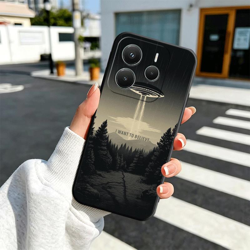 The X Files I Want to Believe Soft Phone Case for Xiaomi Redmi Note 12 13 14 15 Pro Plus 11 12S 11S 11T 10 4G Black Cover Back S