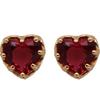 Sterling Silver Rose Pink Heart Earrings - Elegant, Simple Design for Women