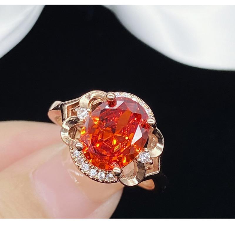 BELLA BOX Fenda Zircon Network Red Live New Product Hollow Out Temperament Group Set With 18K Rose Gold Open Ring For Women