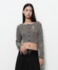 Daiaegeuneol Damage Crop Cardigan (Black)