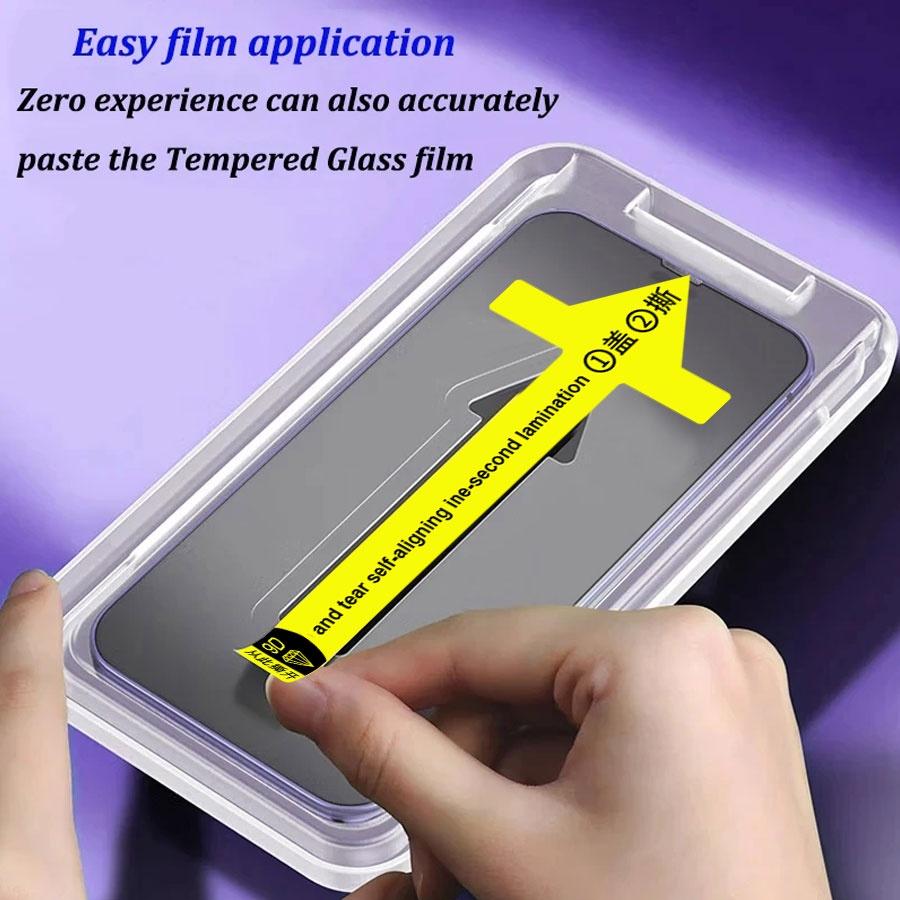 Matte Tempered Glass For iPhone 18 17 16 15 14 13 12 11 Pro Max XS XR X Screen Protector Film Easy To Install Tool Accessories