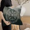 V-Viking Logo V-Vegvisir Luxury Pillow Anime Pillow Sofa Bed Head Pillow Cover Cushion Cover 45X45 Cm Fashion