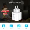 20A Smart EU Plug with WiFi & Bluetooth, APP Remote Control, Alexa Voice Timer, Delay & Cycle Switch.