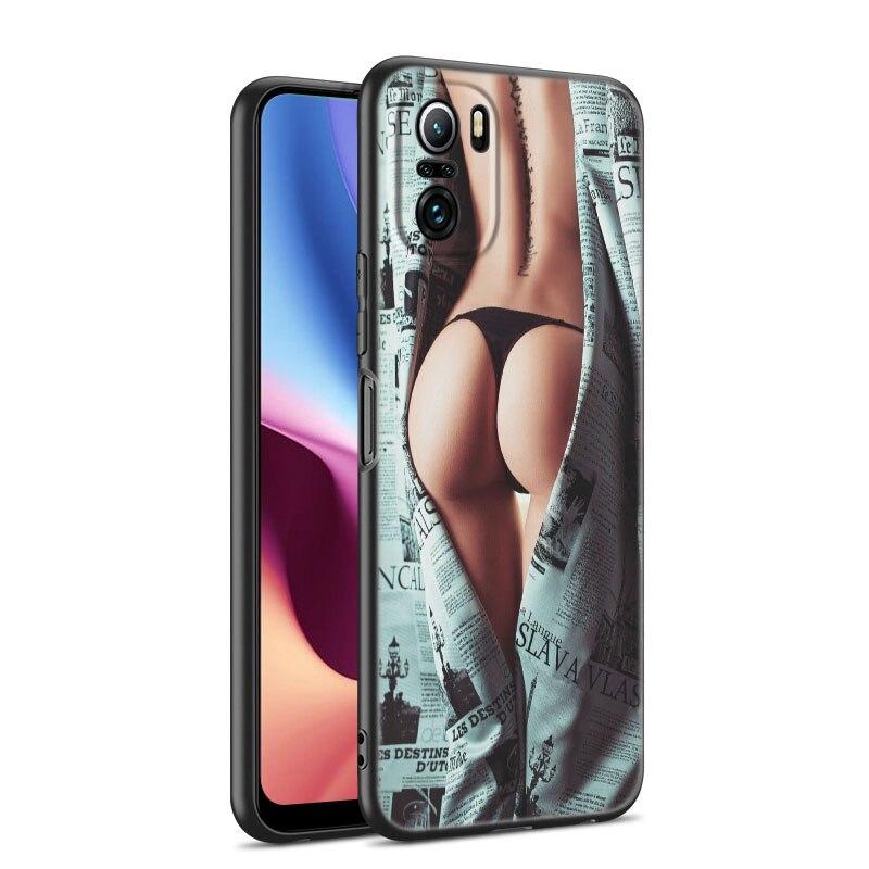 Sexy-Ass Woman Girl Pouzdro na telefon Xiaomi Mi POCO X3 NFC GT M4 M3 12 11T 10T Pro A3 11 Lite NE 5G 12X 11i F3 Soft Black Cover