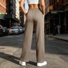 Women's Casual High Waist Wide Leg Split Hem Sweatpants Loose Fit Pants
