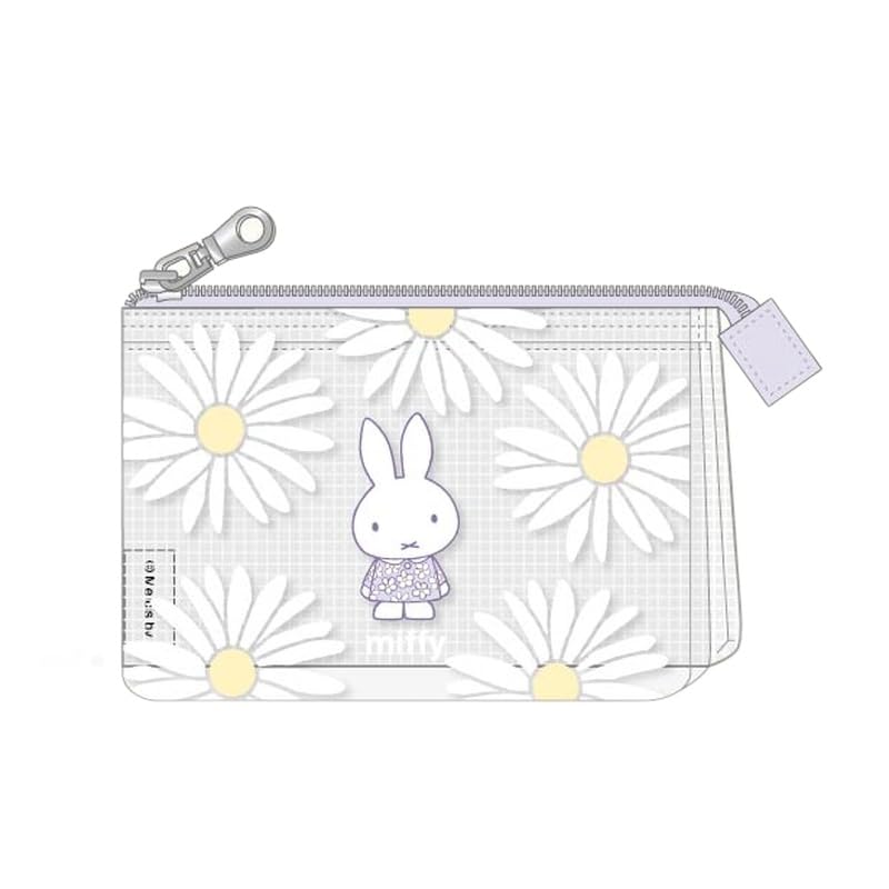 Marimo Craft Miffy Pistachio Lavender Pouch Purple Small Item Cosmetic Scandinavian Cute Adult Character W130 x H90 x D35mm & 3-Pocket - Pouch, Case, фиолетовый