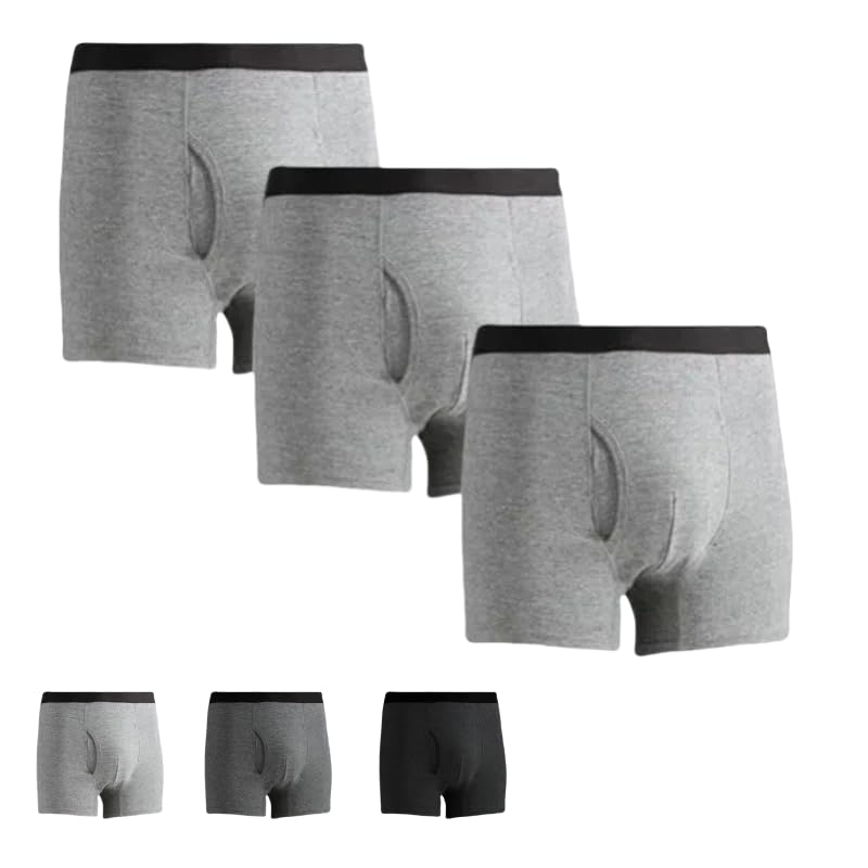Incontinence 300cc Boxer Mild to Severe and Odor Resistant Men's Briefs, 3-Pack, Absorbency, Front-Opening, Briefs, Ultra-Thin Pads, Incontinence,