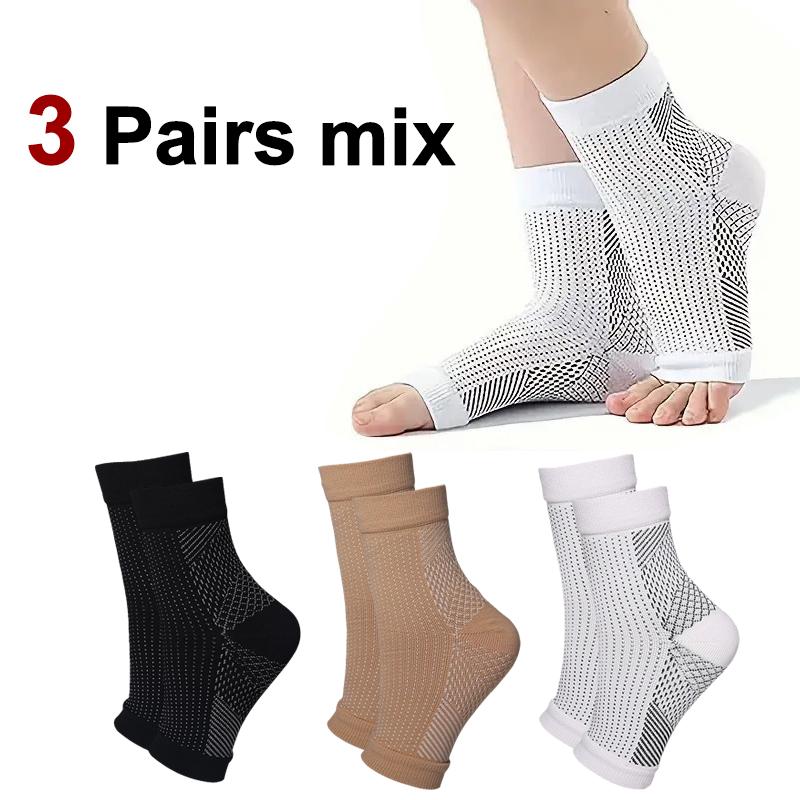 1/3 Pairs Alleviation Ankle Joint Support Unisex Pressure Socks Fashionable Sports Sweat Absorbing Breathable Compression Socks