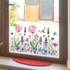 Spring Flowers Window Stickers Glass Static Sticker for Bedroom Living Room Decor Art Decals Kids Girl's Room Decoration Mural