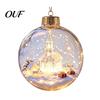 Christmas Party Supplies Favors Glowing Ball Ornaments, 3D LED Lighted Acrylic Hanging Light-up Holiday Keepsakes Balls for Tree Mantel Window,