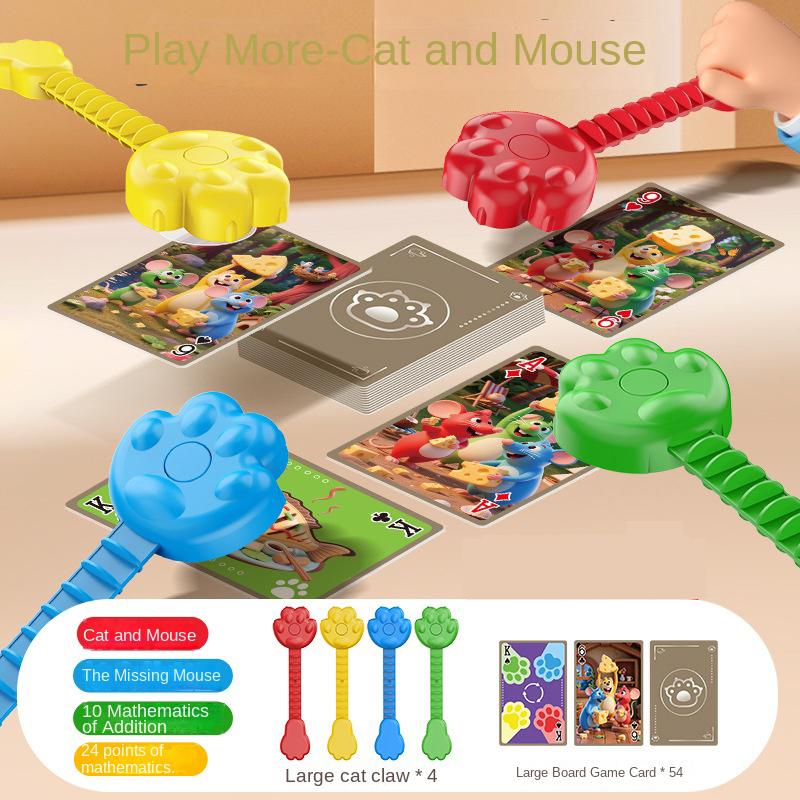Non-Toxic Cats Catch Mice Board Games Kids Toys Family Party Social Games Funny Card Memory Logical Thinking Children Education Table Game
