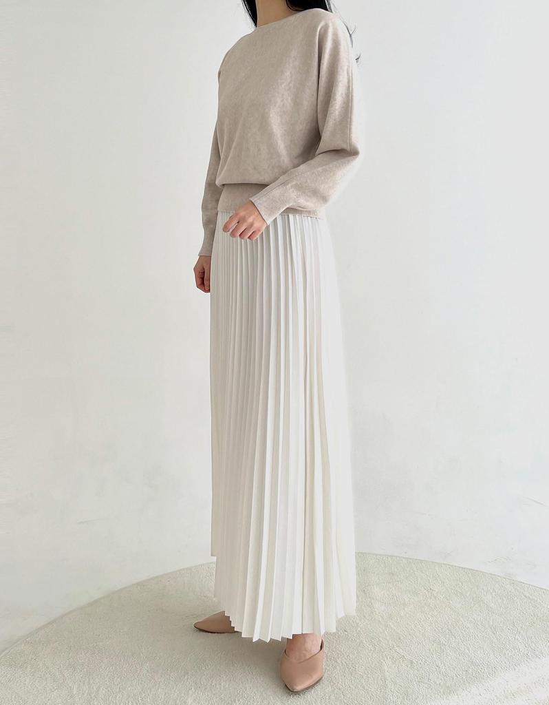 Indicoco Long Pleated Beautiful Elastic Flared Slimming Effect Women's Skirt, Flattering, Silhouette, Waist, Skirt, Spring, Summer, Fall, Lightweight,