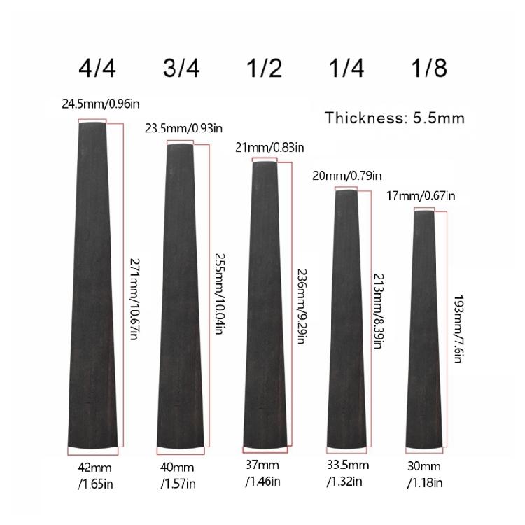 Upgrading Your Violin with Ebony Fingerboard Wood Texture Perfect for Deeper Tone and Enhancing Musical Performances
