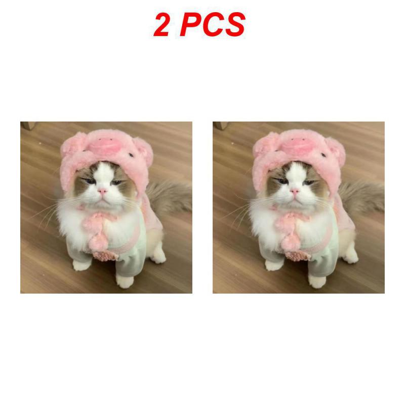 1/2/3PCS Funny Panda Hat For Pet, Warm , New Year Party, Christmas Cosplay Accessories, Photo Props, Headwear For Dog And Cat