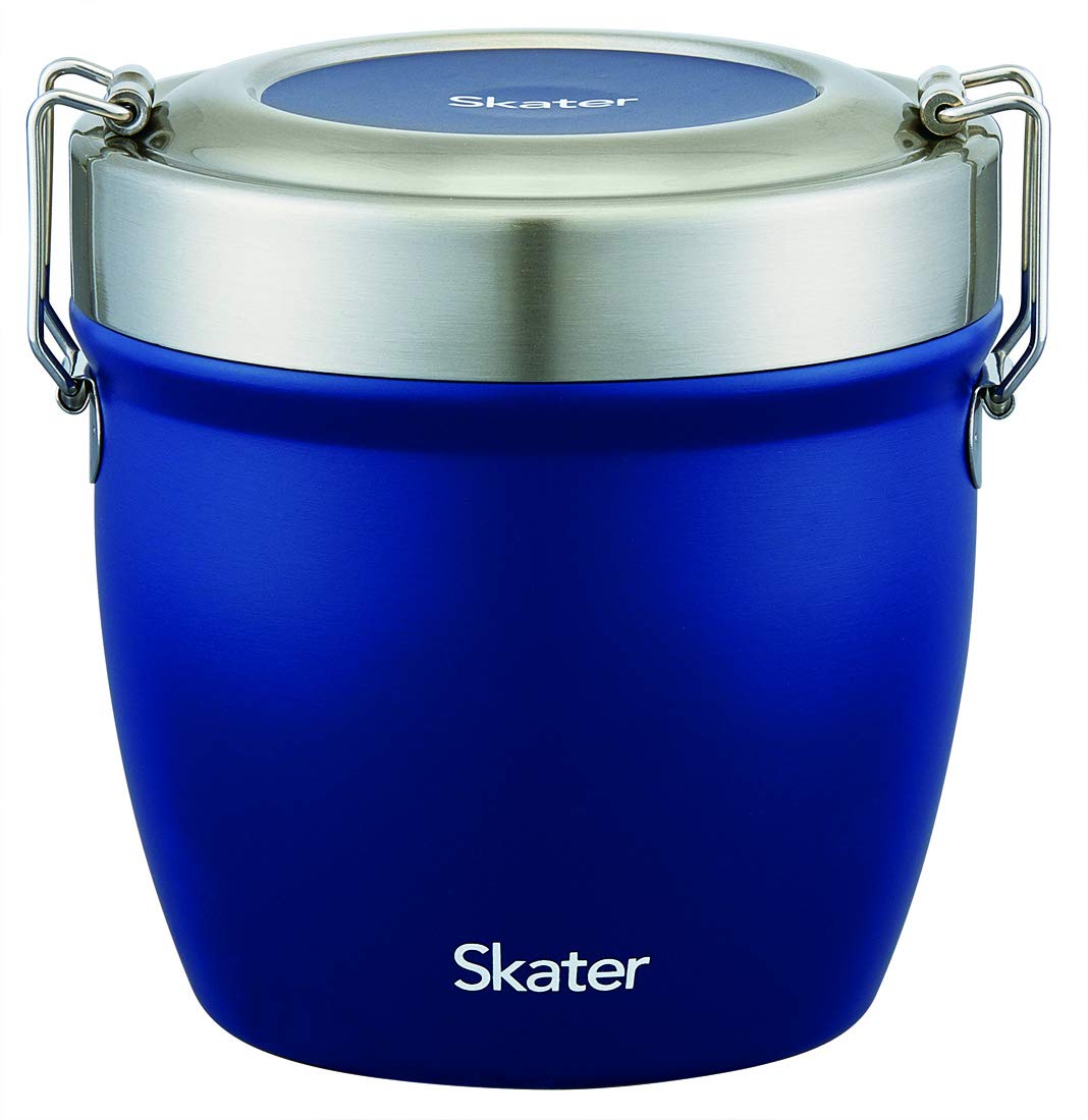 

Skater Insulated Lunch Rice Bowl Stainless Box, Shape, Steel, 550ml, Blue, STLBD6-A синий