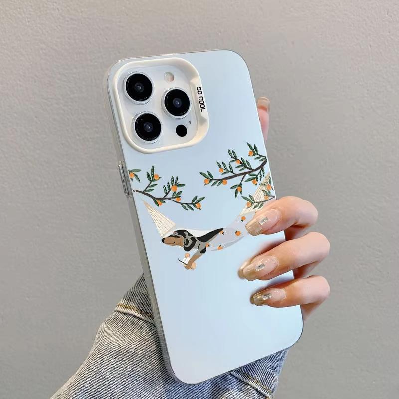 Cute Dachshund Bulldog Pattern Phone Case For iPhone 17 Pro Max 16 15 Pro 14 13 Mini 12 11 XR XS 17Air Plus Hard Matte Cover