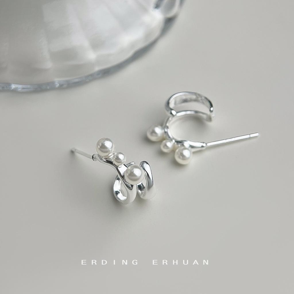 Нишевые дизайнерские модели~ Настоящая вещь выглядит хорошо! Личность иголки ins сладкая и крутая, цепочка поставок серег