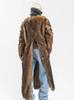 Haining 2025 Women’s Eco-friendly Faux Fur Fox Coat - Thick, Brown, Winter Wear