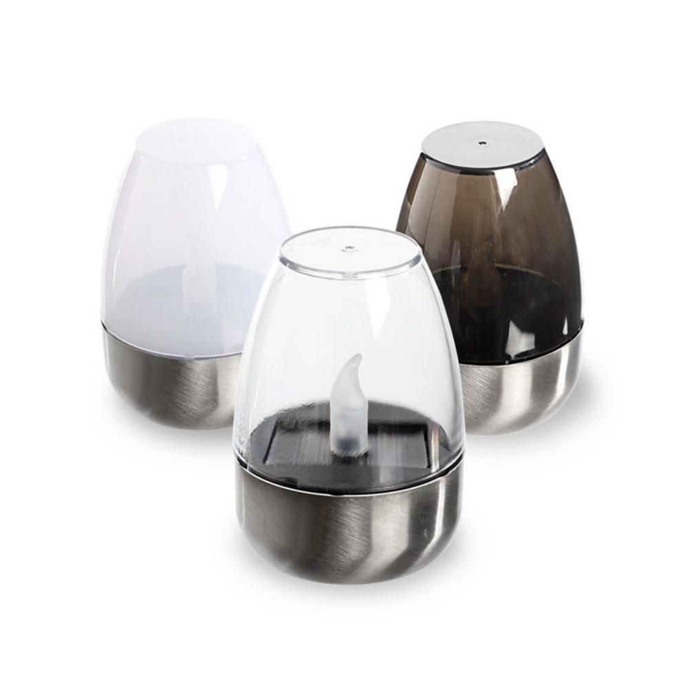 Stainless Steel Solar Candles Light Waterproof Design Night Light Flameless Solar Candles LED Light Atmosphere Light