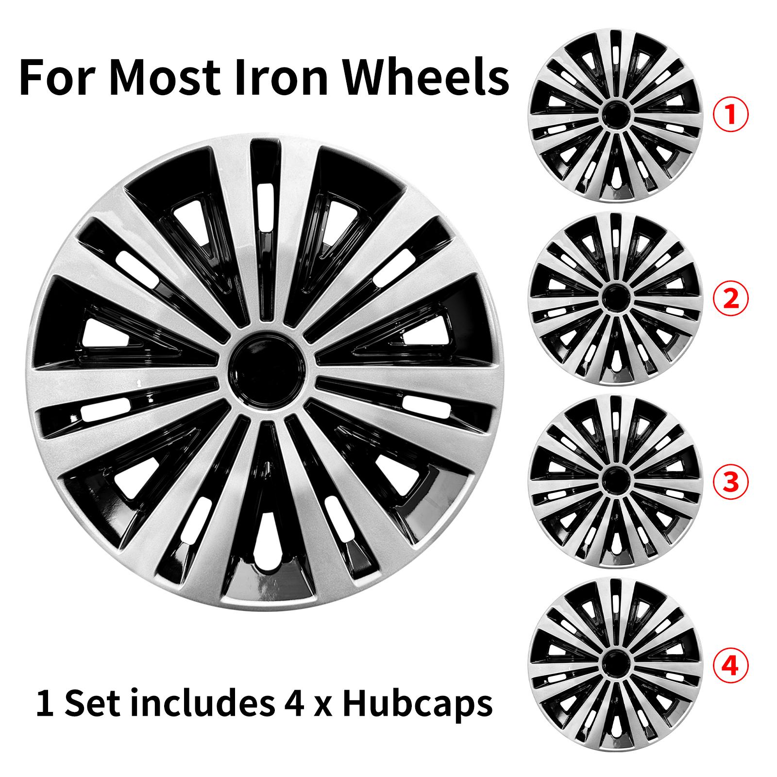 14 15 16 17inch Hub Cover for Iron Rim Wheel Cover Set of 4 Steel Sports Caps Rim 14 Plastic Hubcap for R15 Tire Car Accessories 14 inch