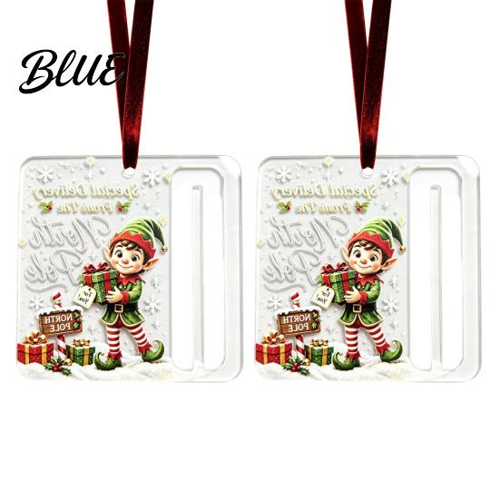 Christmas Tree Decorations Decor with Ornament Acrylic Gift Holder 2Pcs Cash Money Hanging Unique Holiday