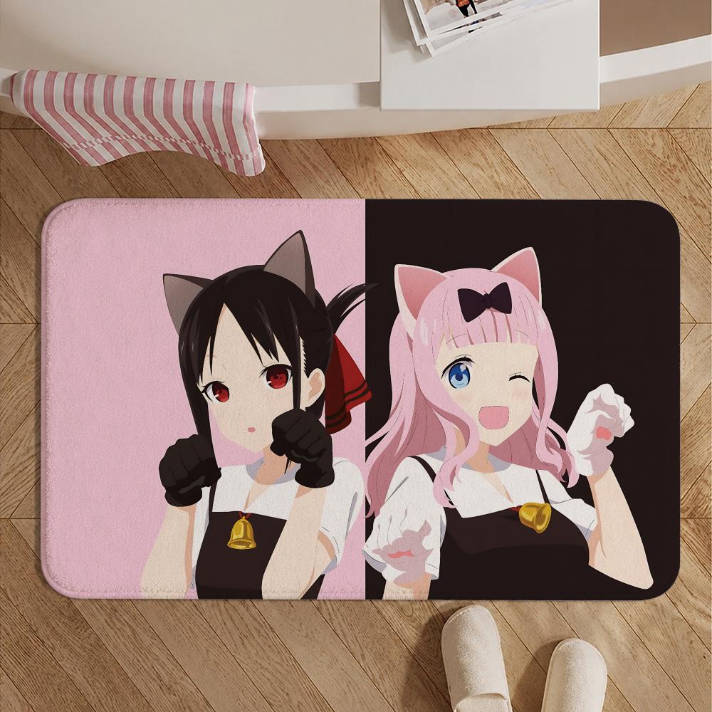 Anime-Kaguya-sama Love is WarS Floor Mat Soft Non-Slip Bath Mat, Bedside Carpet, Absorbent Doormat for Home