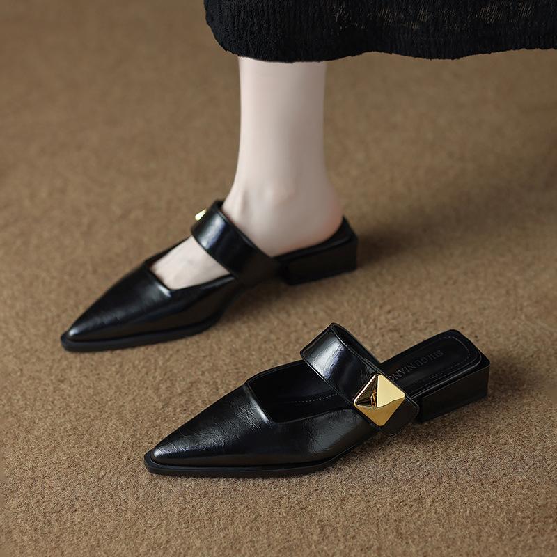 73598-17 High-end Inner Height-increasing Sandals Temperament New Bag Head Shoes Women's Summer Low-heeled Versatile Slippers