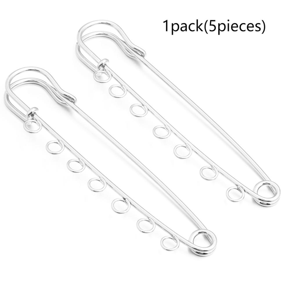 5-10pcs/lot Gold Safety Pins Brooches Blank Base Brooch Pin with Holes Fasteners Pin For DIY Jewelry Making Supplies Accessories