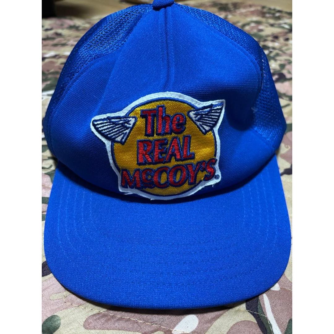 Used Real McCoy s Logo Cap Mesh Cap Blue