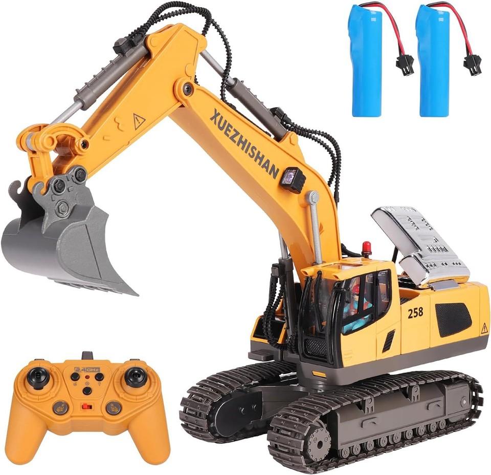 Remote Control Excavator Toy for Kids Remote Control with Light and Music