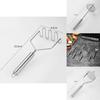 Stainless Steel Potato Masher With Round And Square Openings For Home Kitchen Use