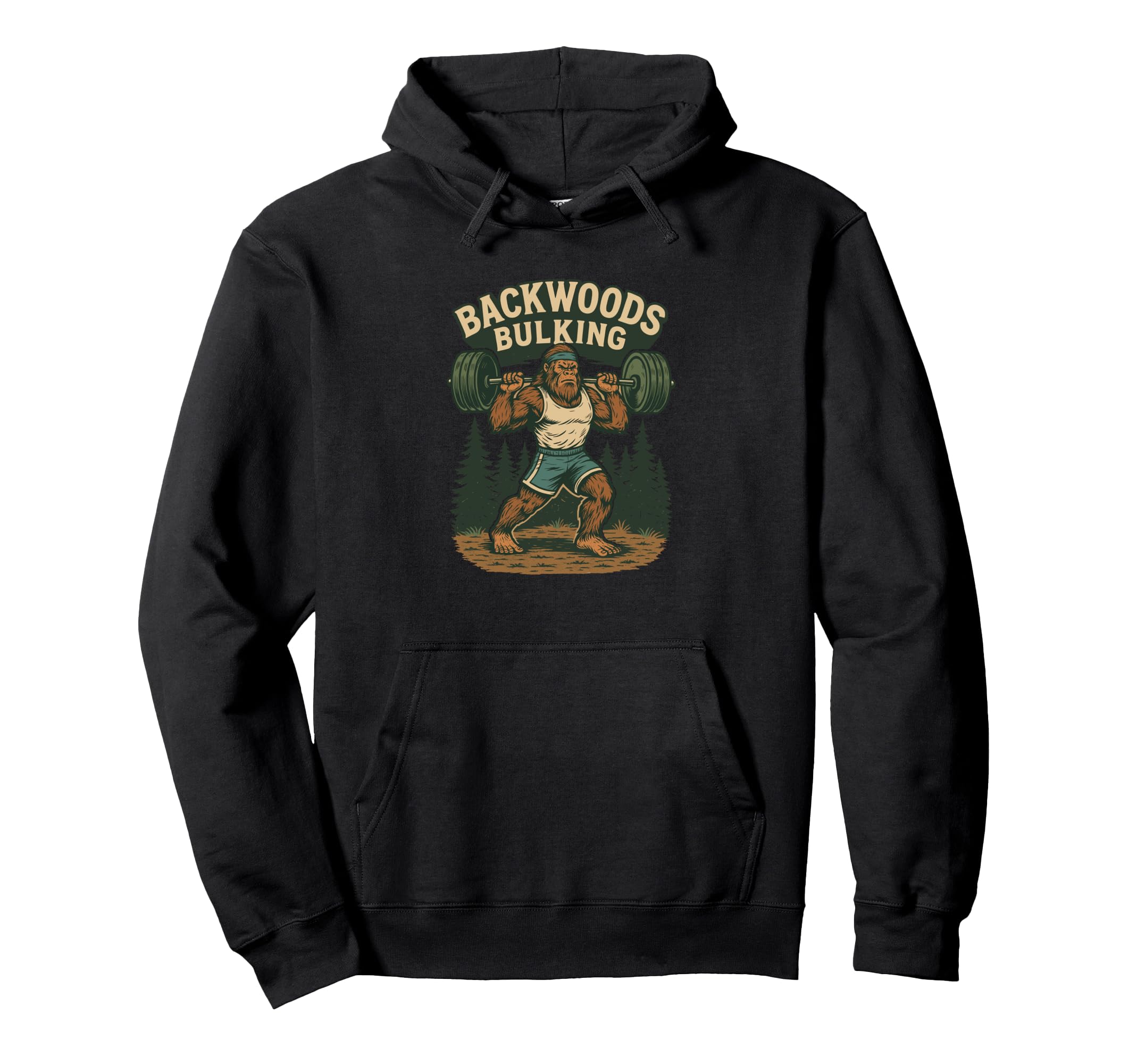 

Backwoods Bulking Bigfoot Weights Gym Workout Muscle Hoodie чёрный