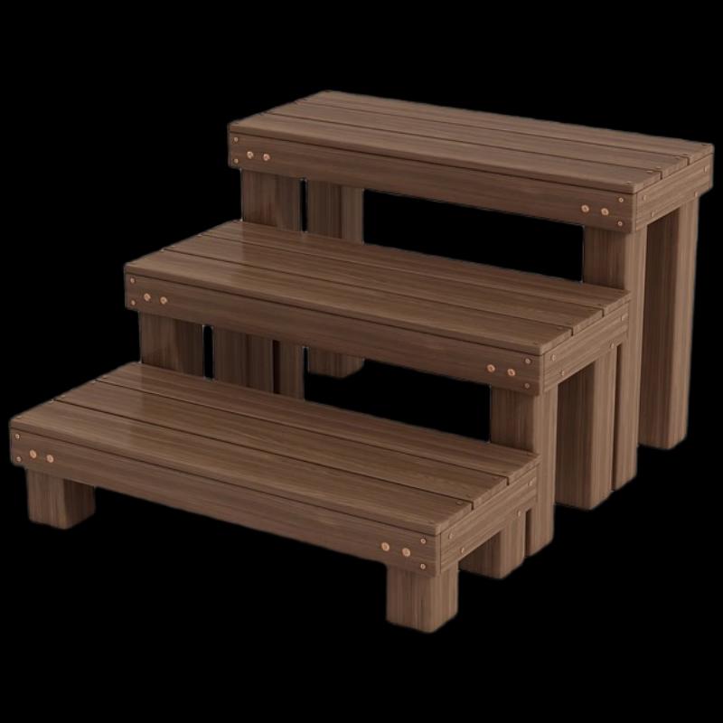 Metal Stepped Flower & Storage Rack - 3 Piece Set