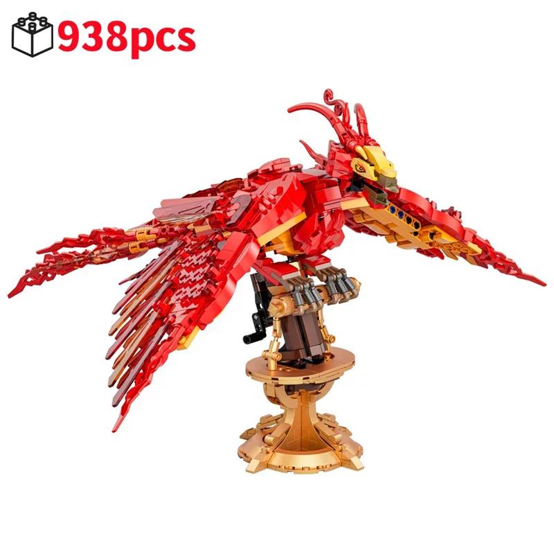 

Creative Fire Phoenix Building blocks Kit Technical Assembly Bricks Construction Model DIY birthday Christmas Gift for Kids no original box