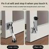 Alloy Kick Down Door Stopper Anti Collision Easy Pedal Floor Holder Self Adhesive Wall Protector Heavy Duty Mute Door Stops