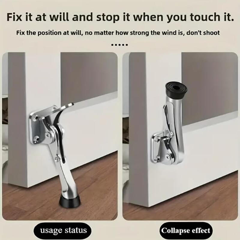 Foot-Activated Door Stop Heavy-Duty Commercial Door Holder for Shop Office and Home Use