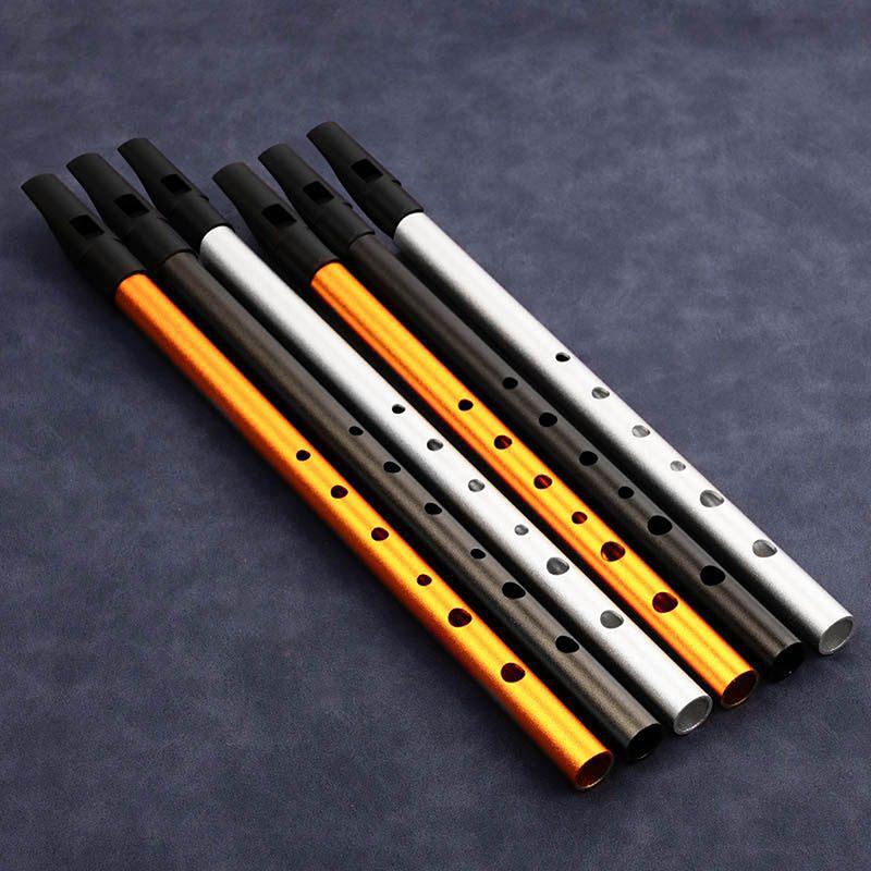 1 Stück authentische irische Pfeifenflöte, C/D-Tonart, Tin Penny Whistle mit 6 Löchern, perfektes traditionelles irisches Musikinstrument