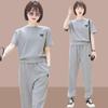 2025 Plus Size Women's Korean Style Casual Tracksuit: Fashionable Slimming Two-Piece Sportswear Set