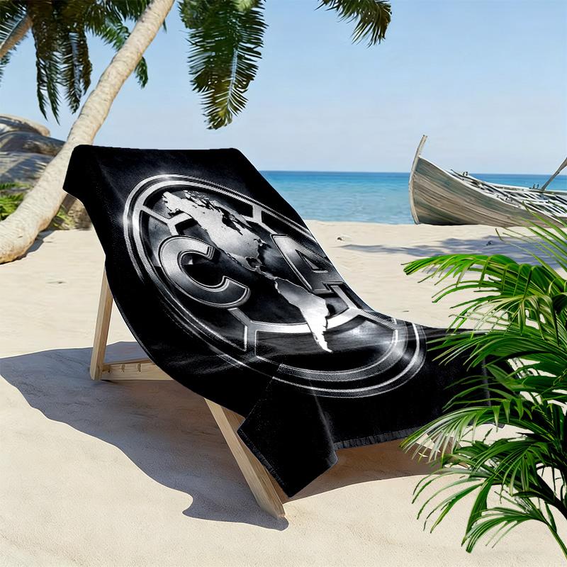 Club America Print Beach Towel, Large Soft Quick Dry Towel for Beach Camping Swimming