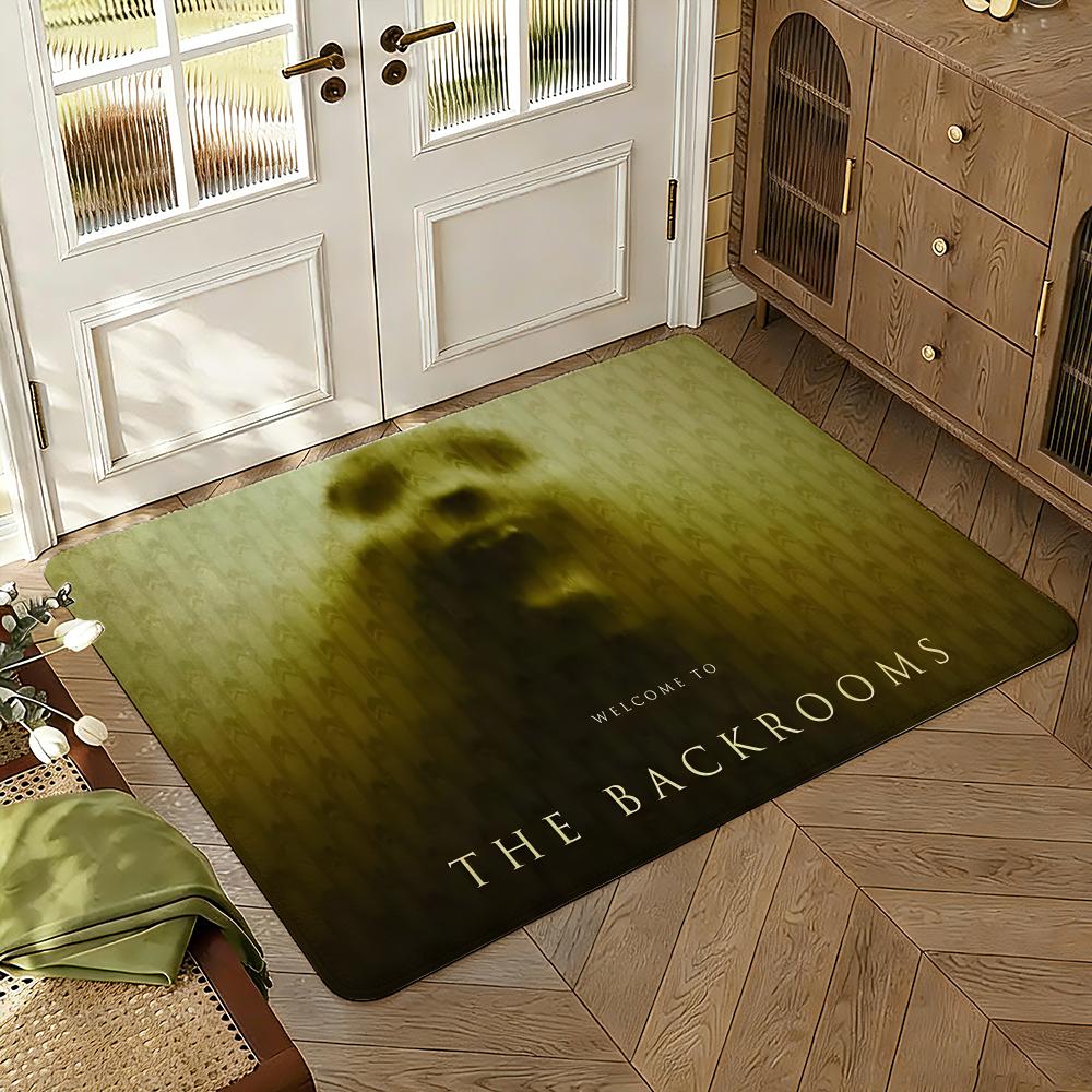 Backroom Dreamcore Напольный коврик Мягкий Утолщенный Впитывающий Нескользящий Спальня Гостиная Придверный коврик Домашний декор Фланелевые ковры