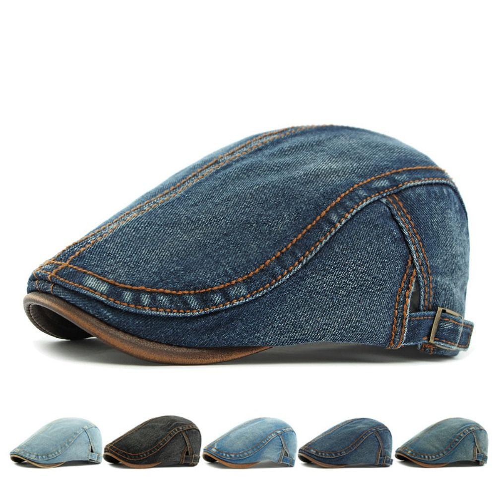Cotton Painter Beret British Style Peaked Cap Casual Flat Cap Summer